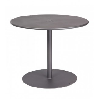 13L3RU36 36 round Solid Top Restaurant Dining Umbrella Table with Pedestal Base Commercial Wrought Iron